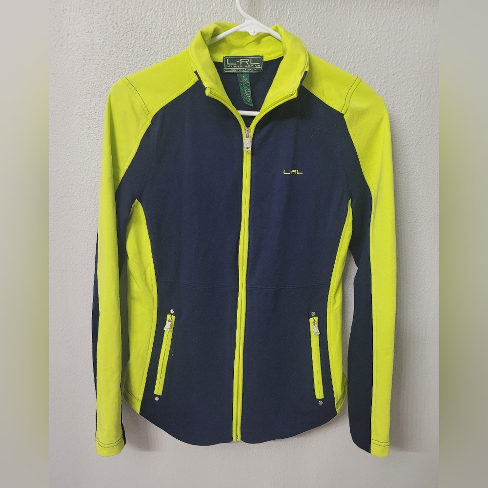 Women's Navy and Yellow Jacket Very Nice Quality Material Fits Great On